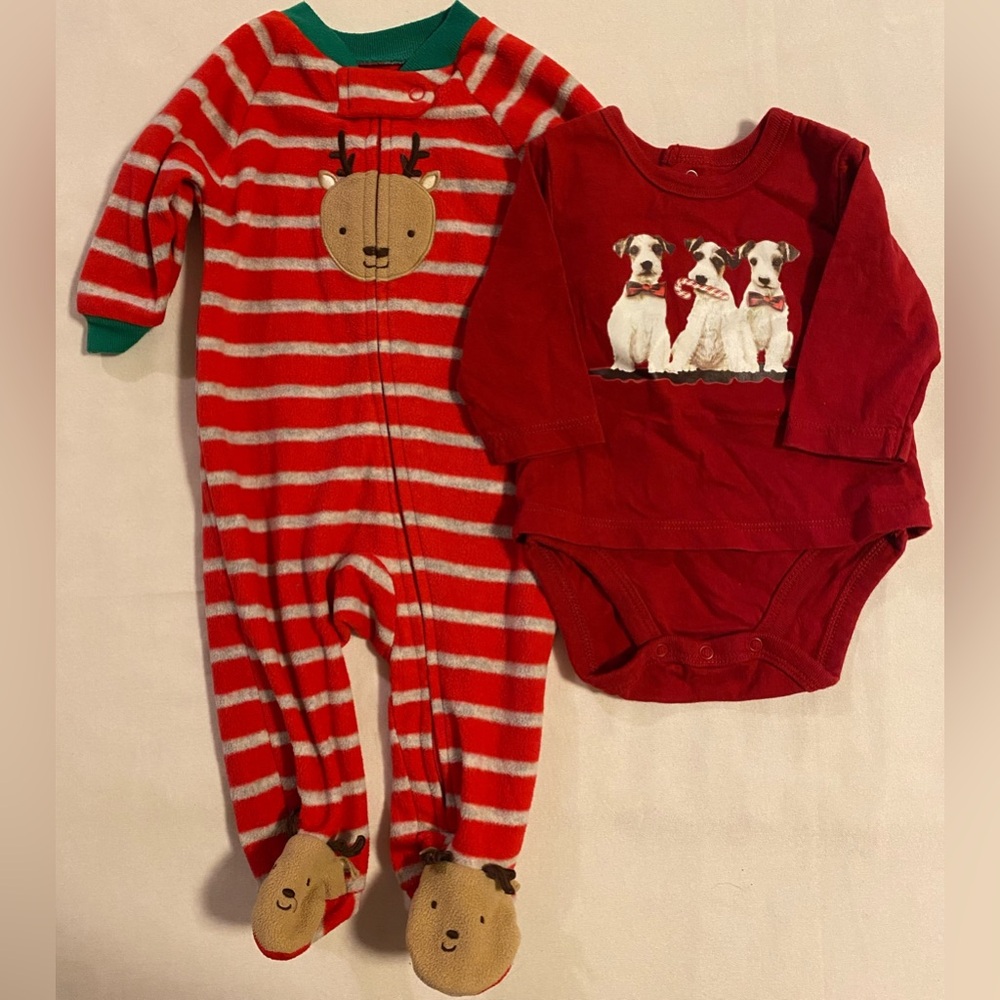 Christmas Sleeper & Onesie 0-3m & 3m